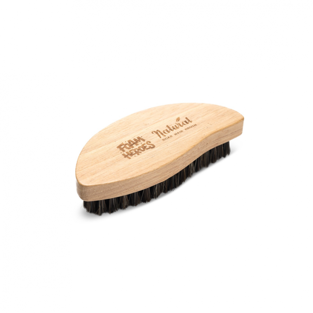 Foam Heroes Natural Boar's Hair Brush щетка для очистки кожи, 12.5x5.2см, арт.FHA077