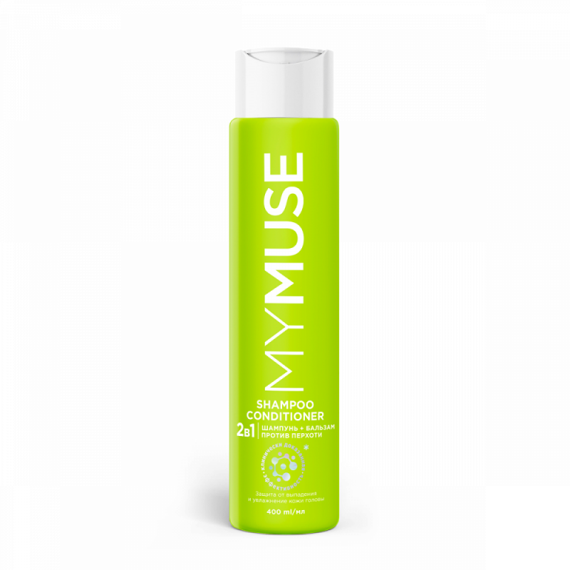 Шампунь и бальзам - ополаскиватель 2 в 1 против перхоти MYMUSE 400мл арт.145068