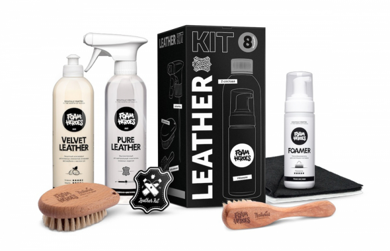 Набор для ухода за кожей - Foam Heroes Leather Kit арт.FHB052